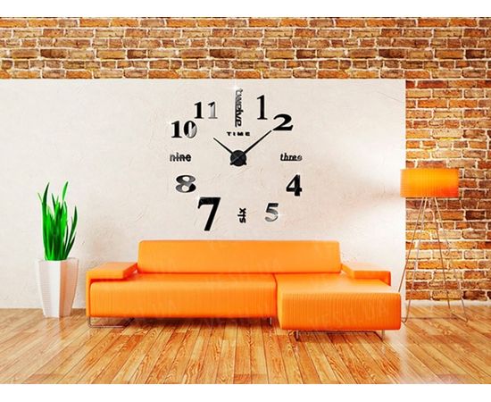 Товар распродан - Декоративные часы Travel black D=1м - Настенные часы, фото 3