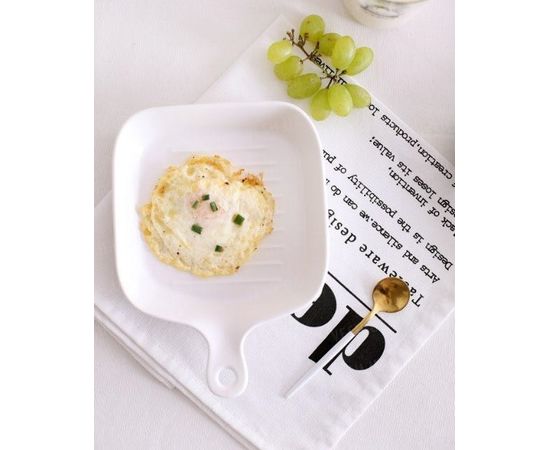 Товар распродан - Керамическая тарелка в виде квадратной сковородки &quot;NewYork&quot;,белая16см. - Тарелки, фото 3