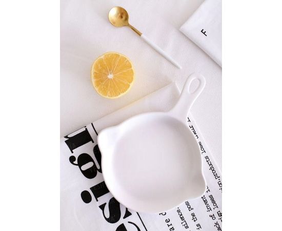 Товар распродан - Керамическая тарелка в виде сковородки &quot;LoveAffair&quot;, белая 16см. - Тарелки, фото 2