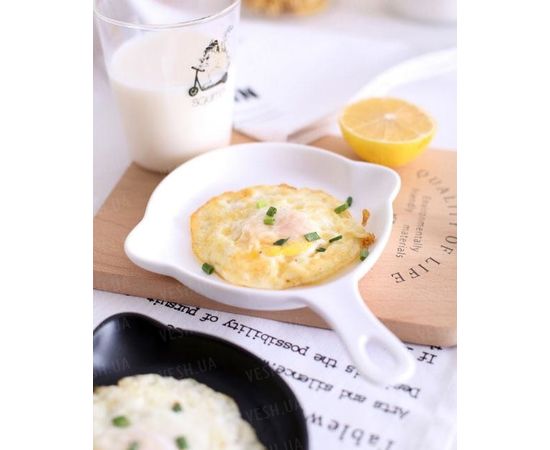 Товар распродан - Керамическая тарелка в виде сковородки &quot;LoveAffair&quot;, белая 16см. - Тарелки, фото 3