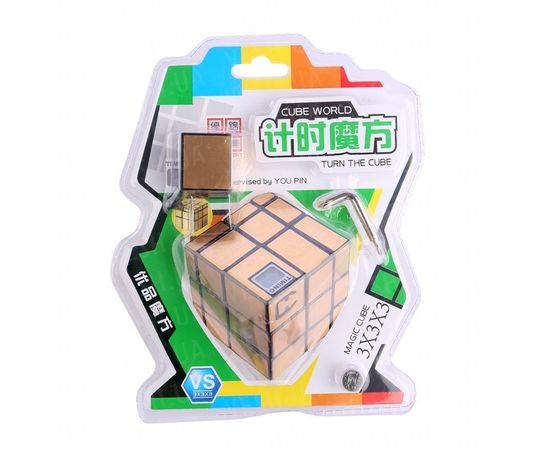 Товар распродан - Кубик Рубика 3х3х3 со встроенным таймером золото - Развивающие игрушки, фото 2