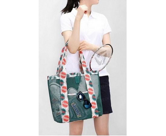 Товар распродан - Летняя сумочка для пляжа прорезиненная. Голубой. - Женские сумочки, фото 2