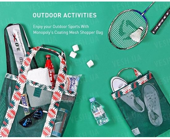 Товар распродан - Летняя сумочка для пляжа прорезиненная. Зеленый. - Женские сумочки, фото 2