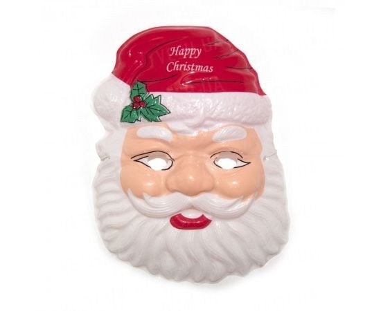 Товар распродан - Маска Детская Санта Клаус уп. 12 шт пластик - Карнавальные маски, фото 2