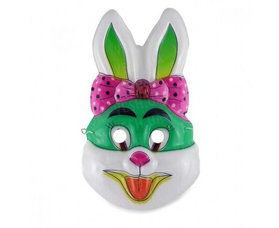 Товар распродан - Маска Детская Заяц уп. 12 шт пластик - Карнавальные маски, фото 2