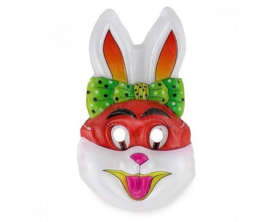 Товар распродан - Маска Детская Заяц уп. 12 шт пластик - Карнавальные маски, фото 3