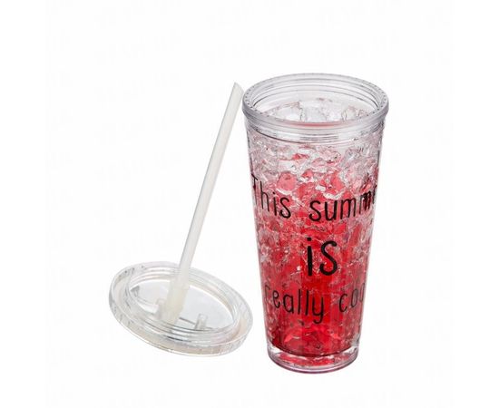 Товар распродан - Охлаждающая бутылка Ice Cup 550 мл. Красная - Бутылки для напитков и воды, фото 2