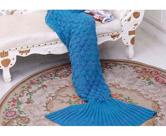 Товар распродан - Плед акриловый Русалкабирюзовый - Пледы, фото 3