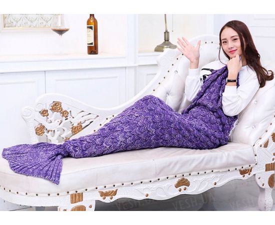 Товар распродан - Плед акриловый Русалкафиолетовый - Пледы, фото 2