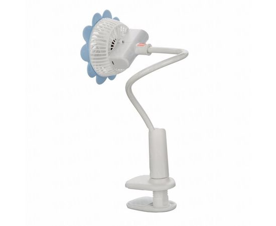 Товар распродан - Портативный вентилятор Подсолнух с прищепкой. Голубой - Вентиляторы, фото 2