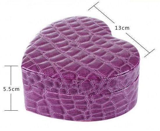 Товар распродан - Шкатулка для украшений в виде сердца. Фиолетовая - Футляры для драгоценностей, фото 2