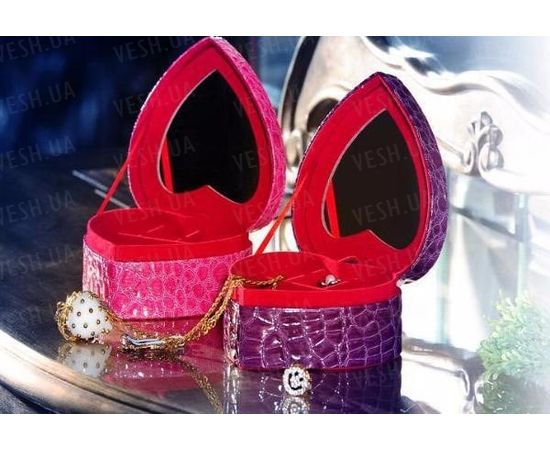 Товар распродан - Шкатулка для украшений в виде сердца. Розовая - Футляры для драгоценностей, фото 3