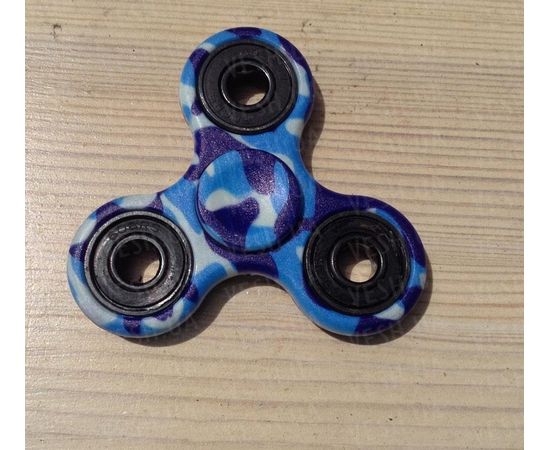 Товар распродан - Спиннер с принтами с подшипниками. Голубой камуфляж - Волчки спиннеры, фото 2