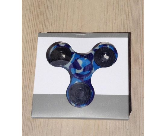 Товар распродан - Спиннер с принтами с подшипниками. Голубой камуфляж - Волчки спиннеры, фото 3