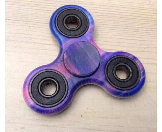 Товар распродан - Спиннер с принтами с подшипниками. Космический фиолетовый - Волчки спиннеры, фото 3