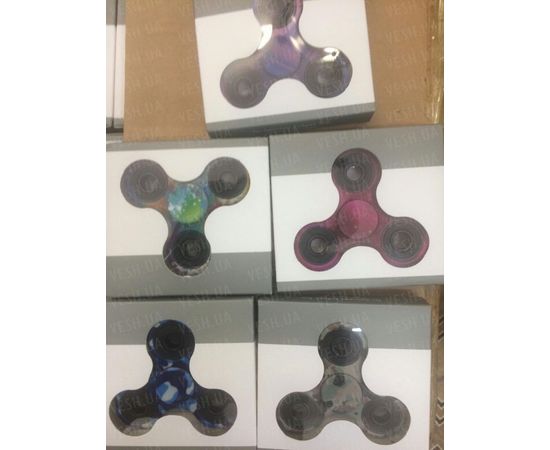 Товар распродан - Спиннер с принтами с подшипниками. Космический малиновый - Волчки спиннеры, фото 3