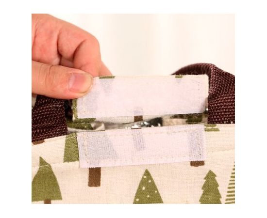 Товар распродан - Сумка для еды со слоем фольги внутри для сохранения температуры.Ёлочки - Сумки холодилники, фото 3