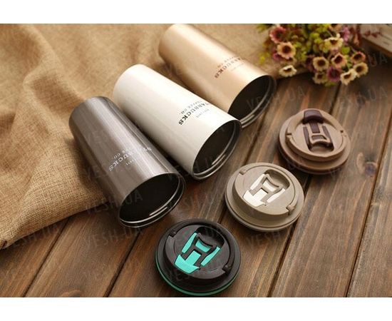 Товар распродан - Термокружка с ручкой Starbucks Золото - Термосы и термокружки, фото 3