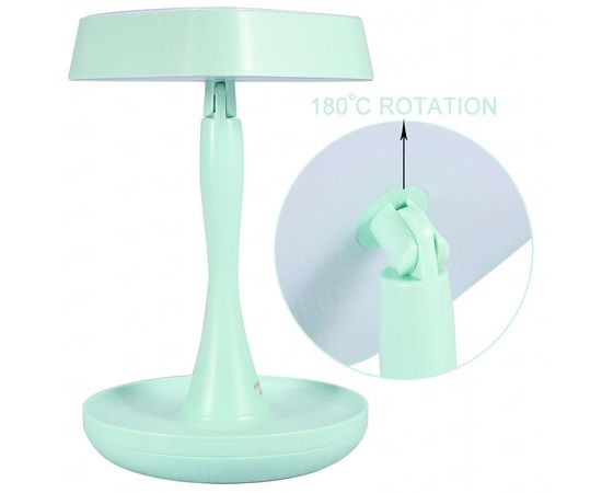 Товар распродан - Зеркало для макияжа с подсветкой и тайником. Сердце Зеленое - Зеркала косметические, фото 2