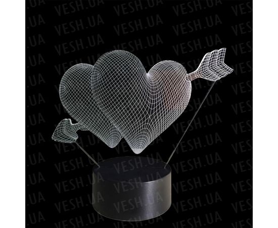 Товар распродан - 3D Светильник Сердца - Детские светильники, фото 4