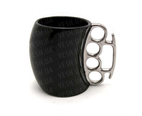 Товар распродан - Чашка с кастетом выпуклая черная - Чашки, фото 3