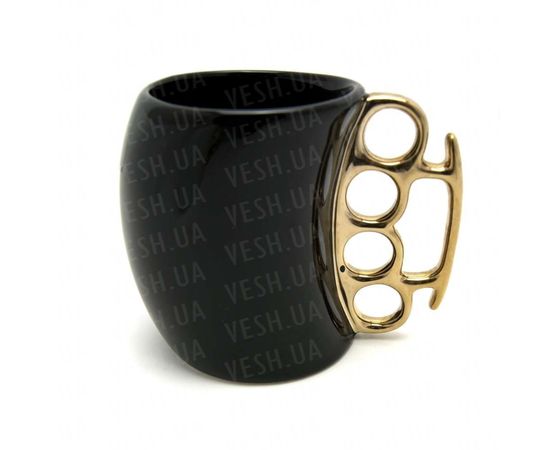 Товар распродан - Чашка с кастетом выпуклая черная - Чашки, фото 4