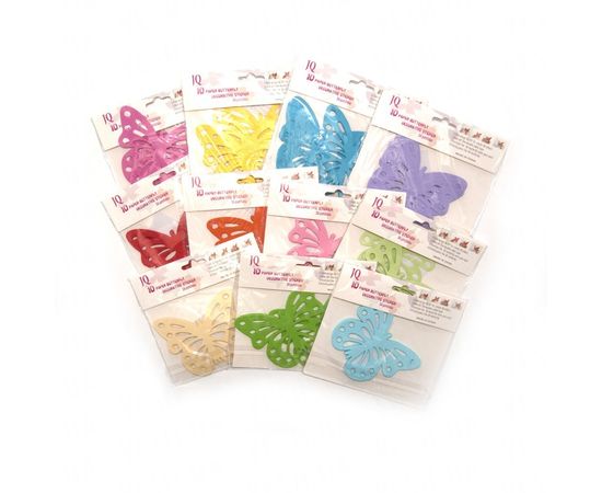Товар распродан - Декор бумажный Бабочки уп. 24шт фиалковый - Аксессуары для праздника, фото 4