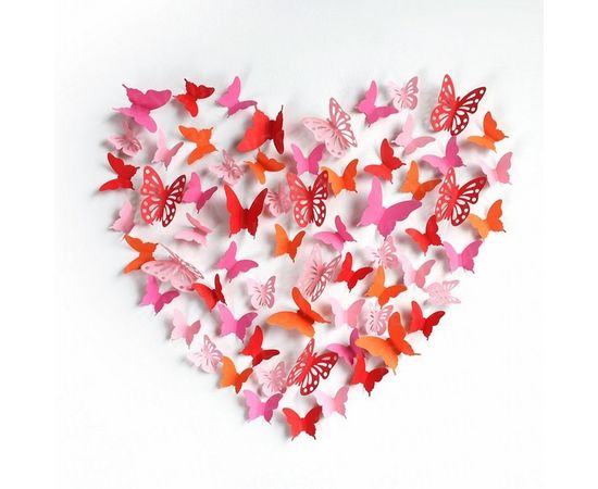 Товар распродан - Декор бумажный Бабочки уп. 24шт салатовый - Аксессуары для праздника, фото 4