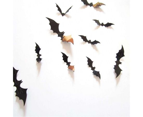 Товар распродан - Декор настенный Летучие мыши уп. 12 шт - Аксессуары для праздника, фото 5