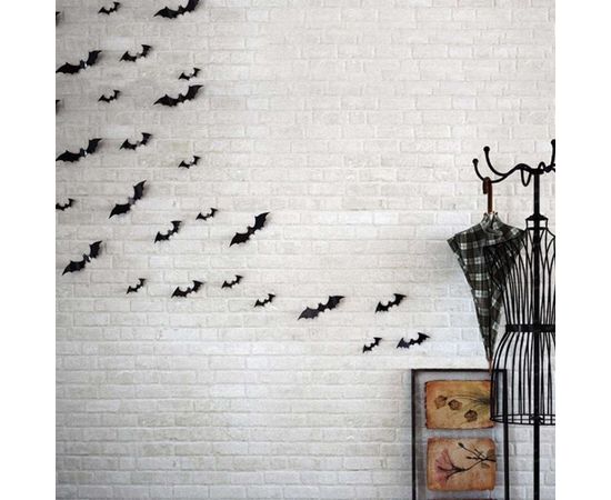 Товар распродан - Декор настенный Летучие мыши уп. 12 шт - Аксессуары для праздника, фото 3