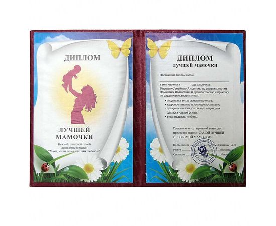 Товар распродан - Диплом ЛУЧШЕЙ МАМОЧКИ - Сувенирные значки награды, фото 2