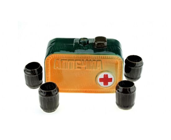 Товар распродан - Коньячный набор Авто аптечка, 7 предметов, 2 цвета, производство Украина, 509603738 - Бутылки фляги бутыли, фото 2