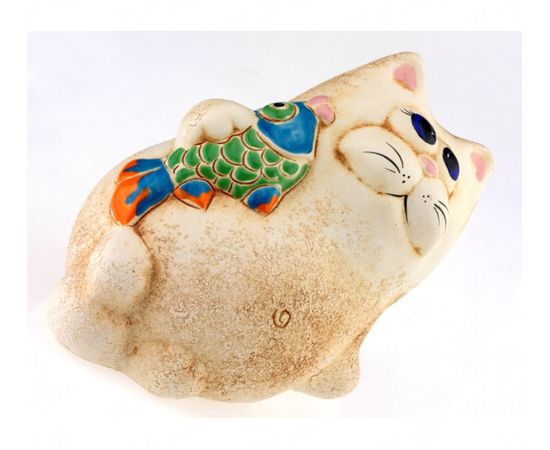 Товар распродан - Копилка кот с рыбкой - Копилки, фото 2