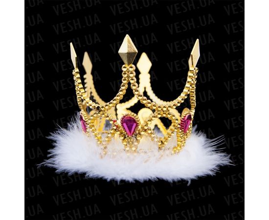 Товар распродан - Корона Принцессы с пухом - Карнавальные шляпы, фото 3 Товар распродан - Корона Принцессы с пухом - Карнавальные шляпы, фото 3