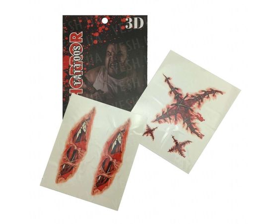 Товар распродан - Кровавые татуировки 3D - Карнавальные аксессуары, фото 5
