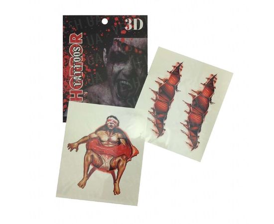 Товар распродан - Кровавые татуировки 3D - Карнавальные аксессуары, фото 2