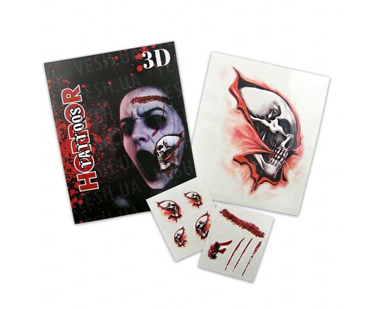Товар распродан - Кровавые татуировки 3D - Карнавальные аксессуары, фото 3