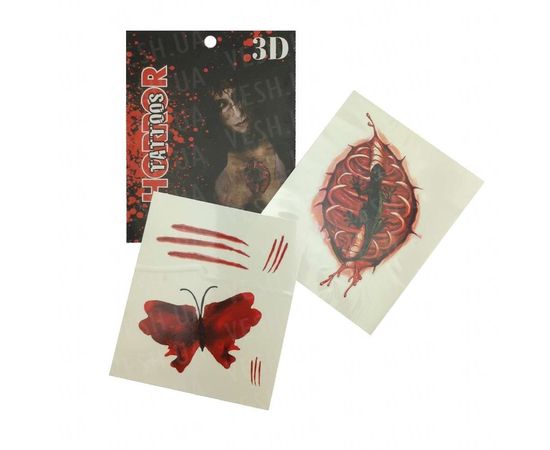 Товар распродан - Кровавые татуировки 3D - Карнавальные аксессуары, фото 4