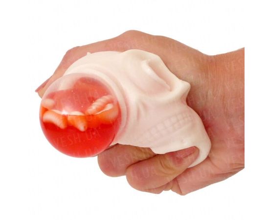 Товар распродан - Лизун Большой череп с червями - Пластилин, фото 2