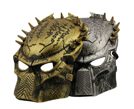 Товар распродан - Маска пластик Хищник серебро - Карнавальные маски, фото 2