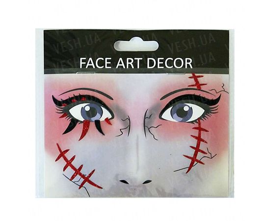 Товар распродан - Наклейки для лица Хэллоуин - Аксессуары для праздника, фото 5