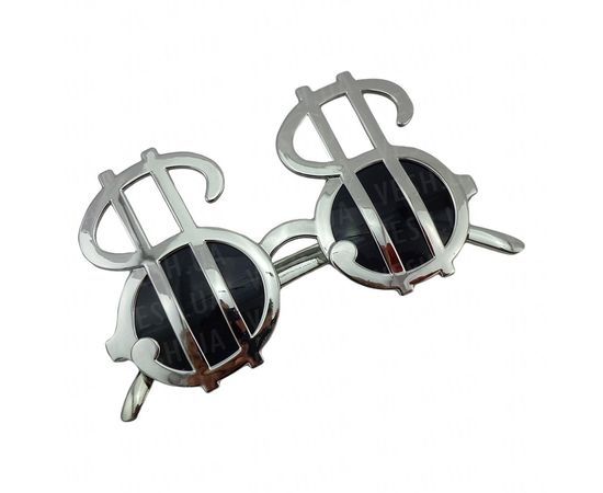 Товар распродан - Очки Доллары серебро - Карнавальные аксессуары, фото 3