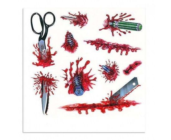 Товар распродан - Переводная тату Раны - Карнавальные аксессуары, фото 3