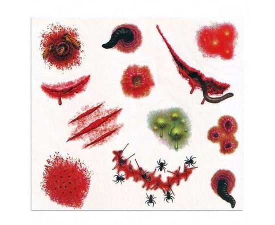 Товар распродан - Переводная тату Раны - Карнавальные аксессуары, фото 4