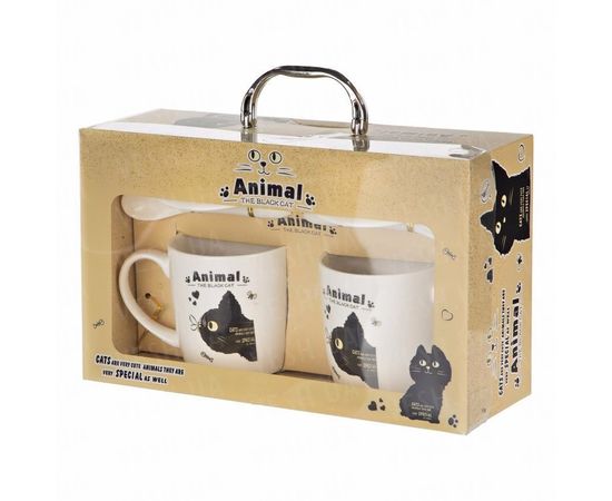 Товар распродан - Подарочный набор "Черный кот и стрекоза" (2 чашки, крышки, ложки) (Уценка) - Чашки, фото 3 Товар распродан - Подарочный набор "Черный кот и стрекоза" (2 чашки, крышки, ложки) (Уценка) - Чашки, фото 3