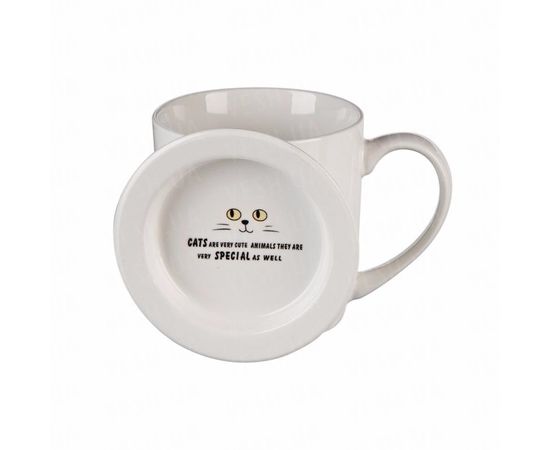 Товар распродан - Подарочный набор &quot;Черный кот с шариками&quot; (2 чашки, крышки, ложки) (Уценка) - Чашки, фото 3