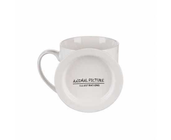 Товар распродан - Подарочный набор &quot;Кот с зонтом&quot; (2 чашки, крышки, ложки). (Уценка) - Чашки, фото 3