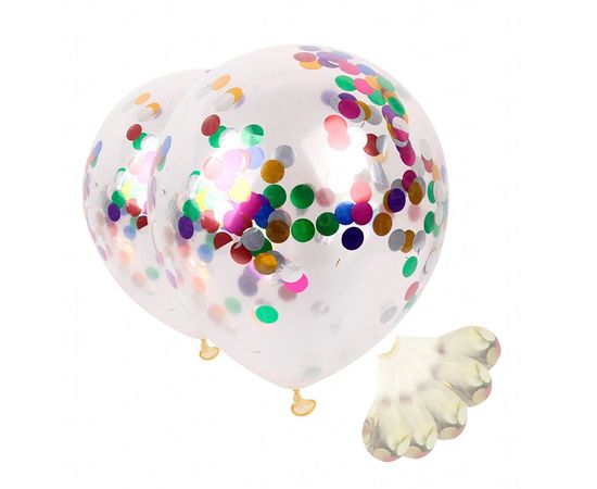 Товар распродан - Шар 12&quot; с конфетти кружочками (уп. 5шт) - Развивающие игрушки, фото 3