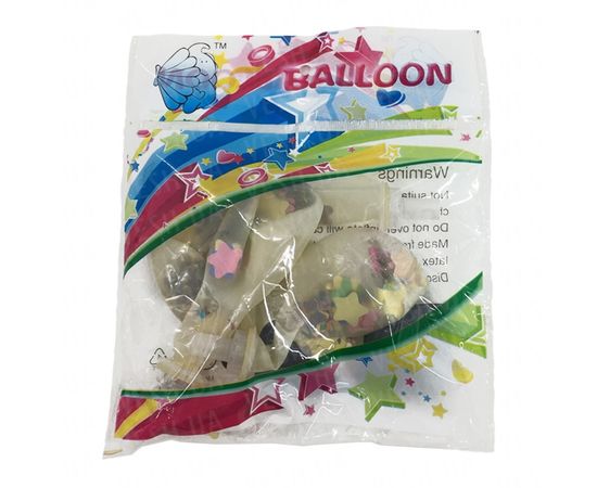 Товар распродан - Шар 12&quot; с конфетти звездами (уп. 5шт) - Развивающие игрушки, фото 2