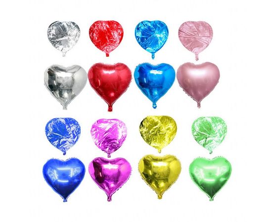 Товар распродан - Шарик (45см) Сердечко серебрянное - Шары воздушные, фото 3